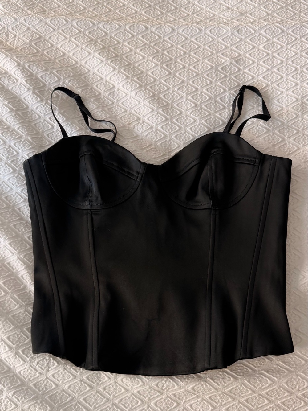 Aritzia Black Bustier Corset Top - Women's Elegant Supportive Tank